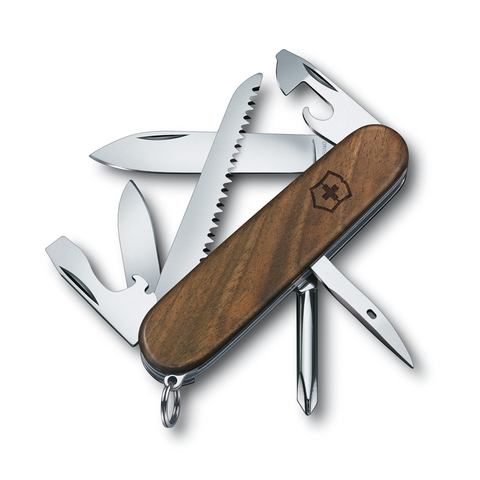 Нож Victorinox Hiker, 91 мм, 11 функций, рукоять из орехового дерева (1.4611.63)Купить