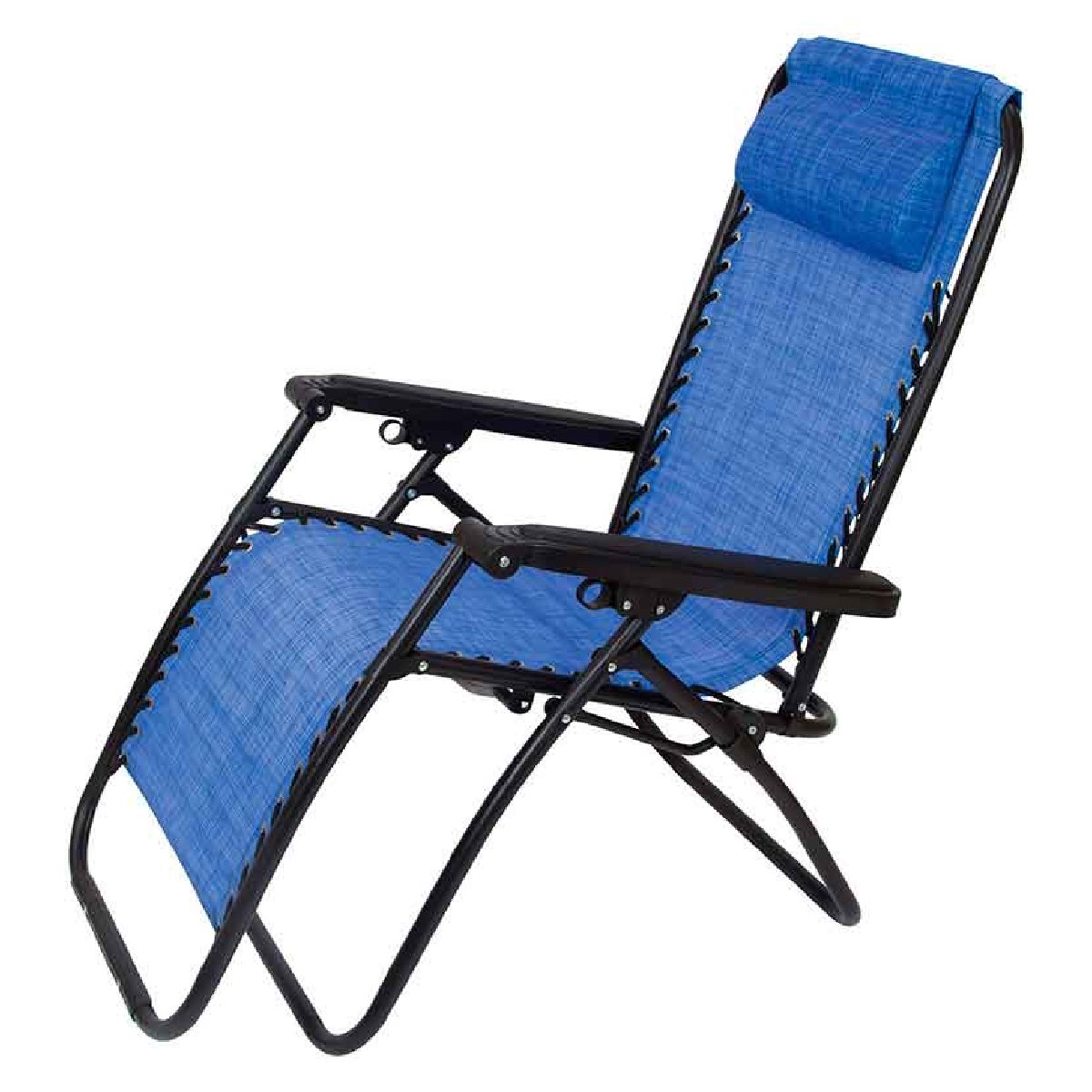Кресло-шезлонг складное СНО-137-13 Люкс, цвет-голубой (993070)Купить