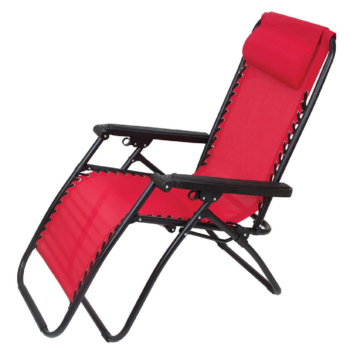 Кресло-шезлонг складное СНО-137-13 Люкс, цвет-красный (993099)Купить
