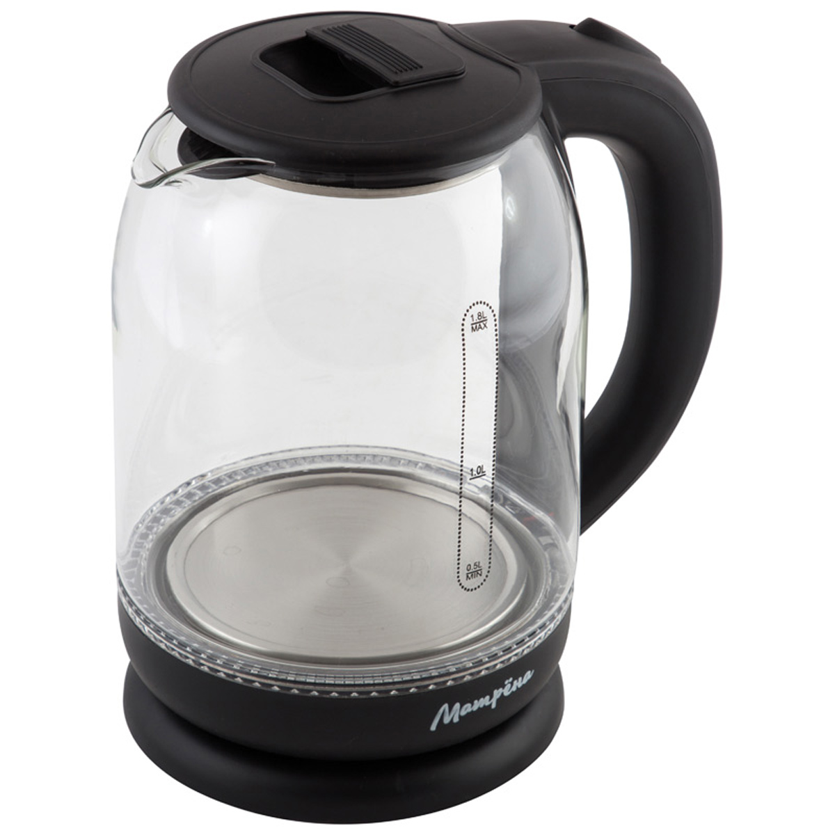 Чайник МАТРЕНА MA-007 электрический (1,8 л) стекло черный (005420)Купить