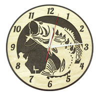 Часы настенные сувенирные модель Рыбалка 1 (диаметр 280мм)