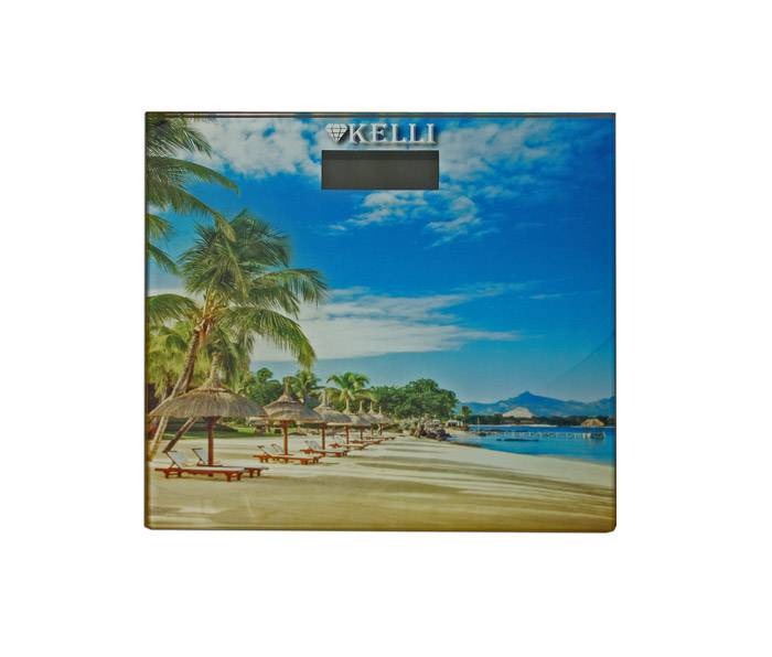 Kelli KL-1513 Электронные напольные весы 180кг 100г, рисунок-пляжКупить