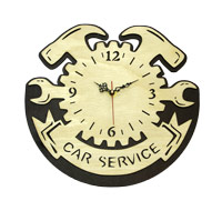 Часы настенные сувенирные модель Car Service (фигурные 280х275мм)