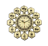 Часы настенные сувенирные модель Школа-4 (химия) (фигурные 265х270мм)