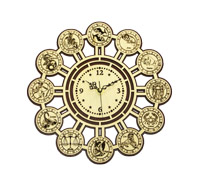 Часы настенные сувенирные модель Знаки зодиака 2 (фигурные 280х280мм)